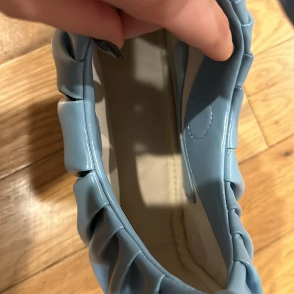 JW PEI Powder Blue Ruched Shoulder Bag - Picture 4 of 7